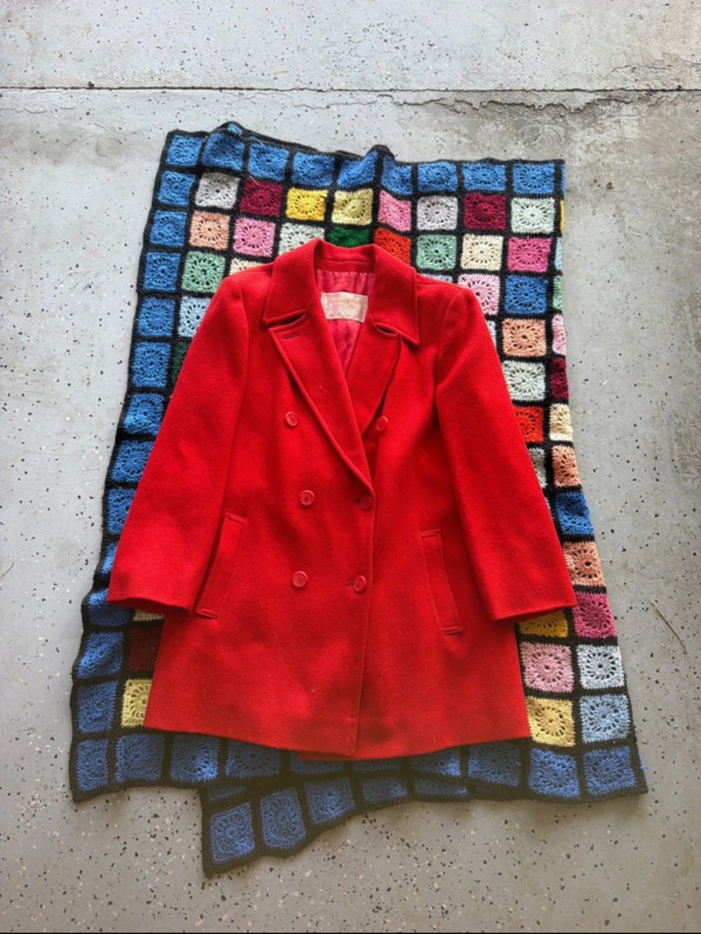 Vintage Pendleton Double-Breasted Red Wool Women’s Coat